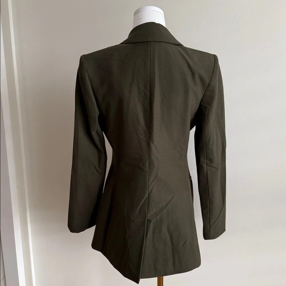 Express Olive Double-Breasted Blazer - Picture 3 of 3